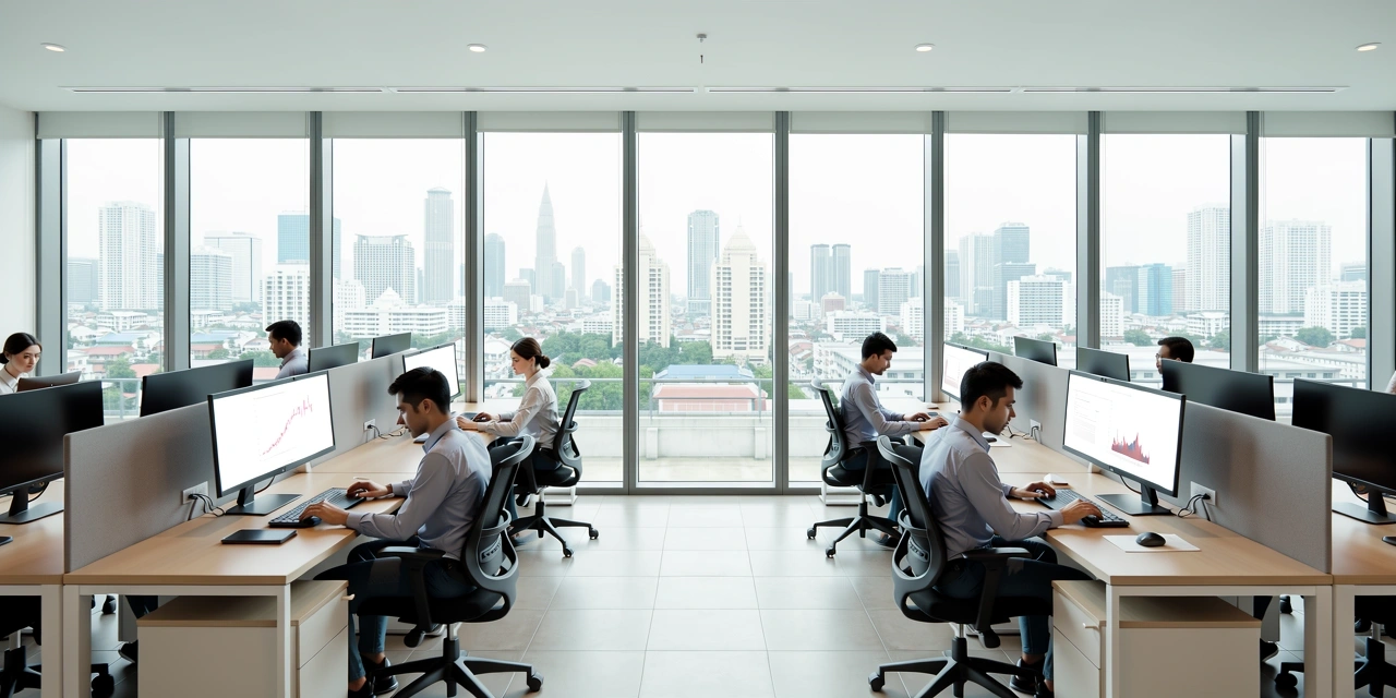 Analysts verifying data points